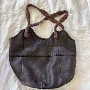 The Sak Leather Dark Brown Shoulder Bag